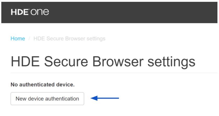New device authentication button