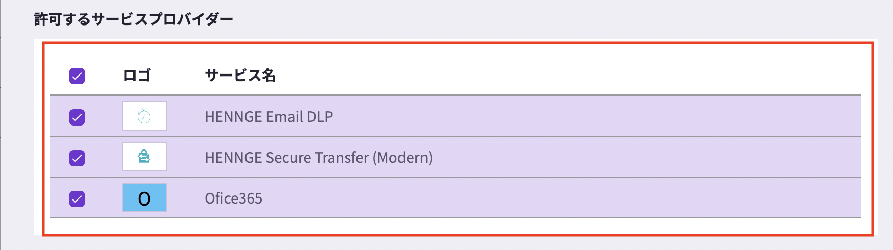 Access policy group settings screen 2